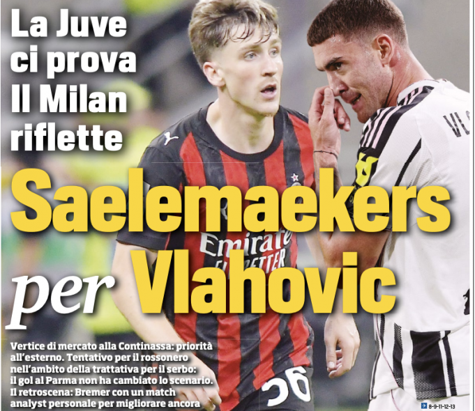 Tuttosport: «Ювентус» хочет обменять Салемакерса на Влаховича